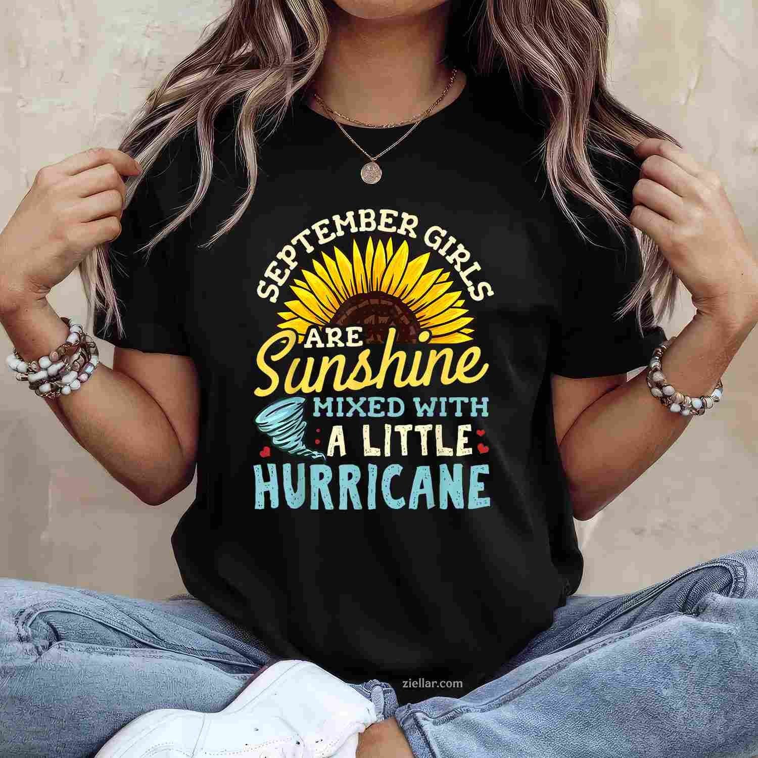 September Girl Birthday T-Shirt Tee for Men Women Adults Unisex