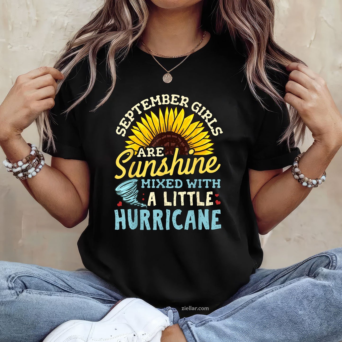 September Girl Birthday Tee and T-Shirt, Fun Gift T-Shirt for Women Adults Born in September