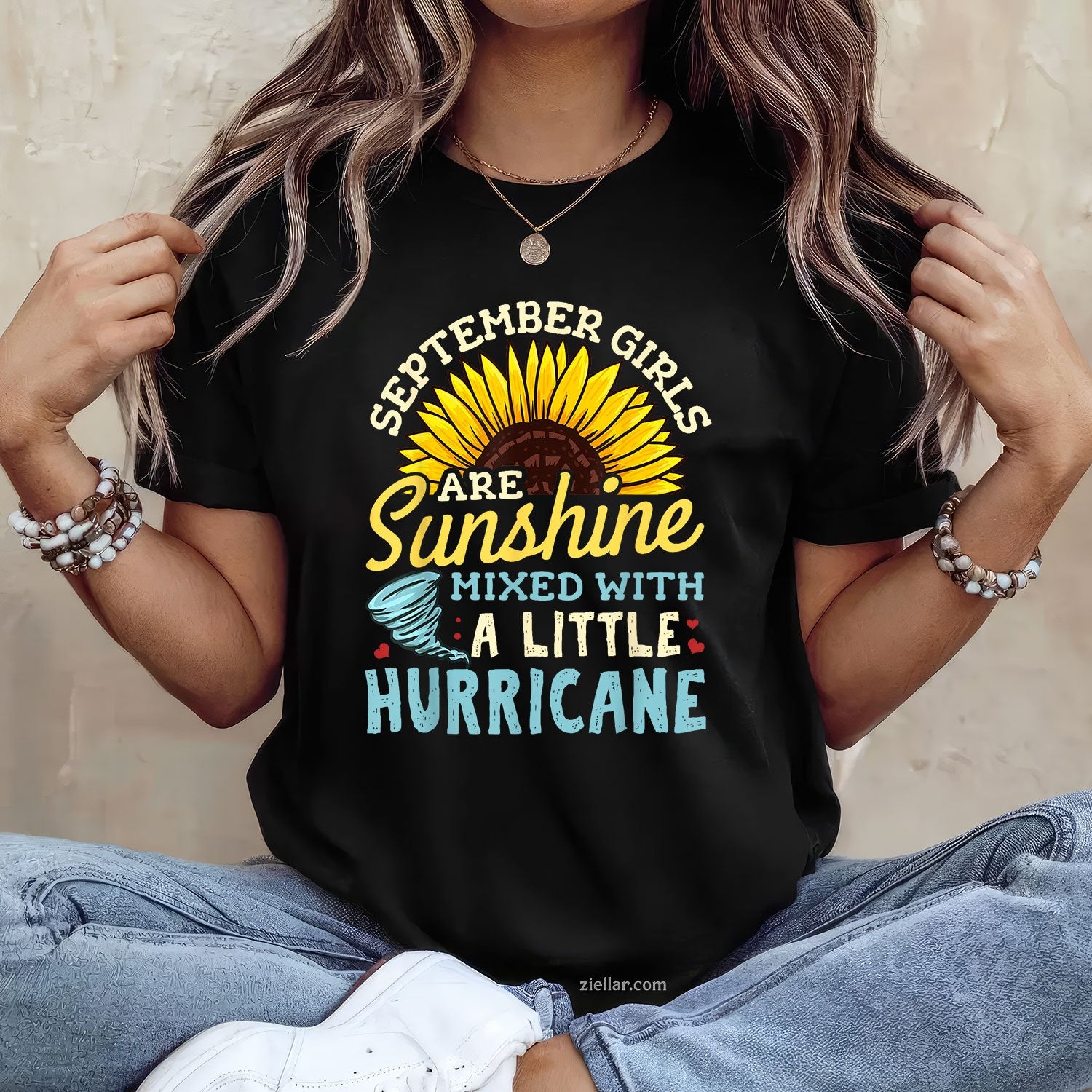 September Girl Birthday Tee and T-Shirt, Fun Gift T-Shirt for Women Adults Born in September