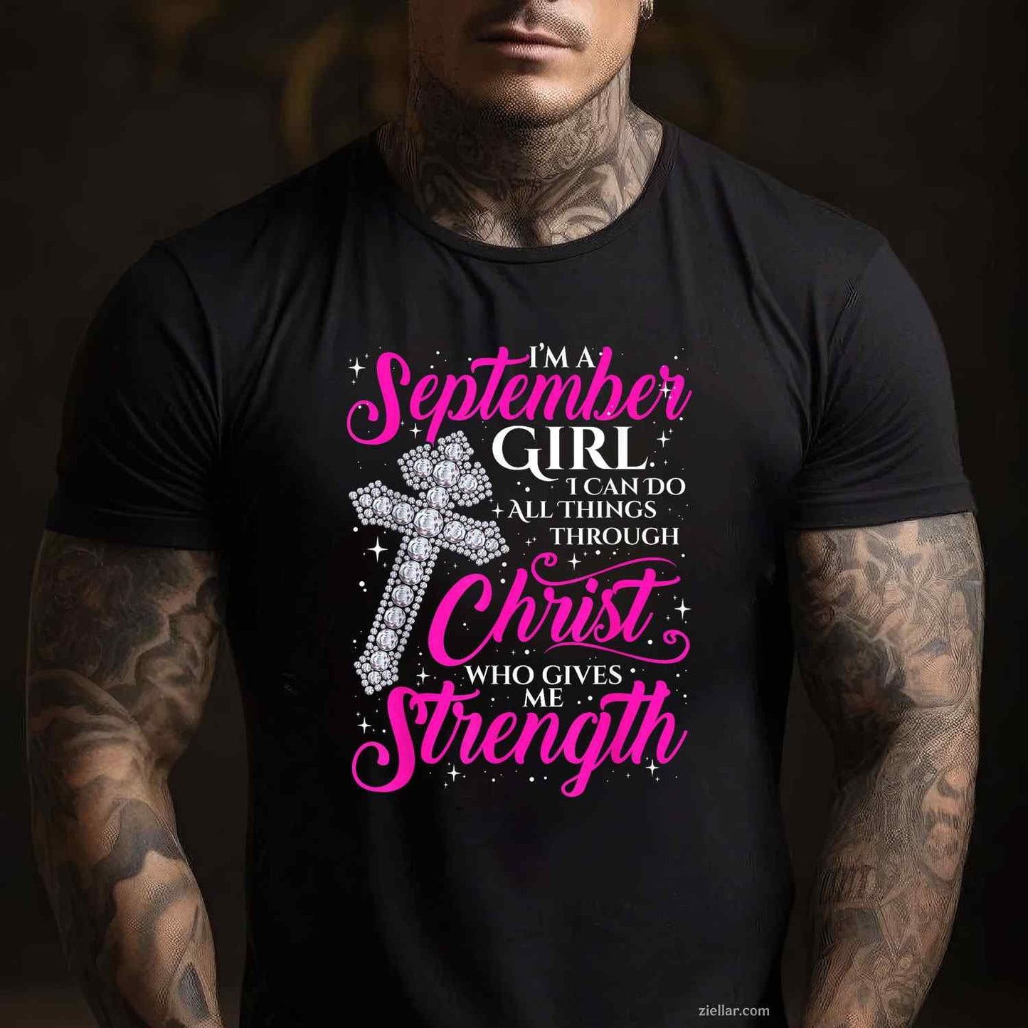September Girl Funny Quote Saying Christian Birthday Women T-Shirt Tee