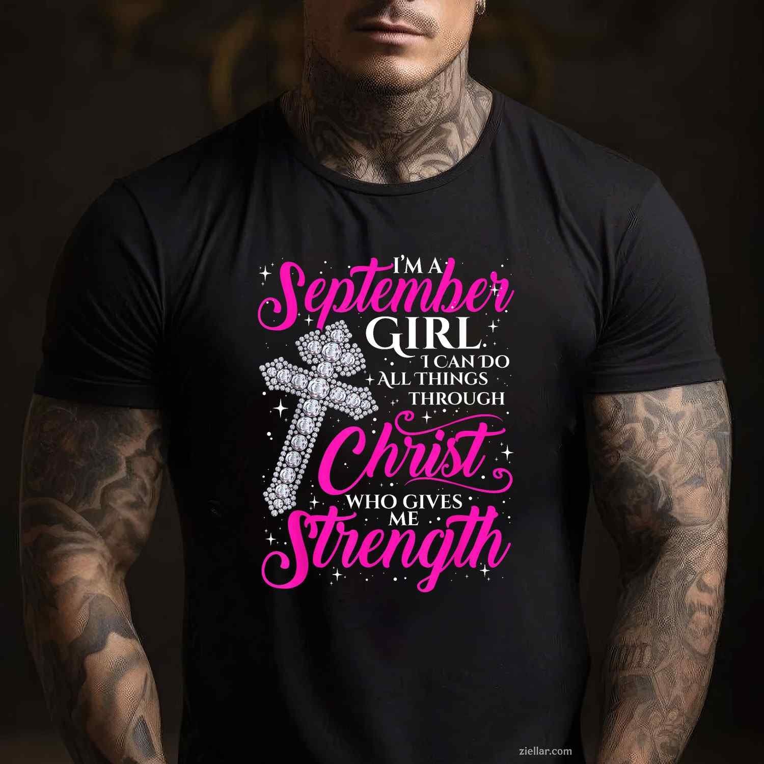 September Girl Funny Quote Saying Christian Birthday Women T-Shirt Tee