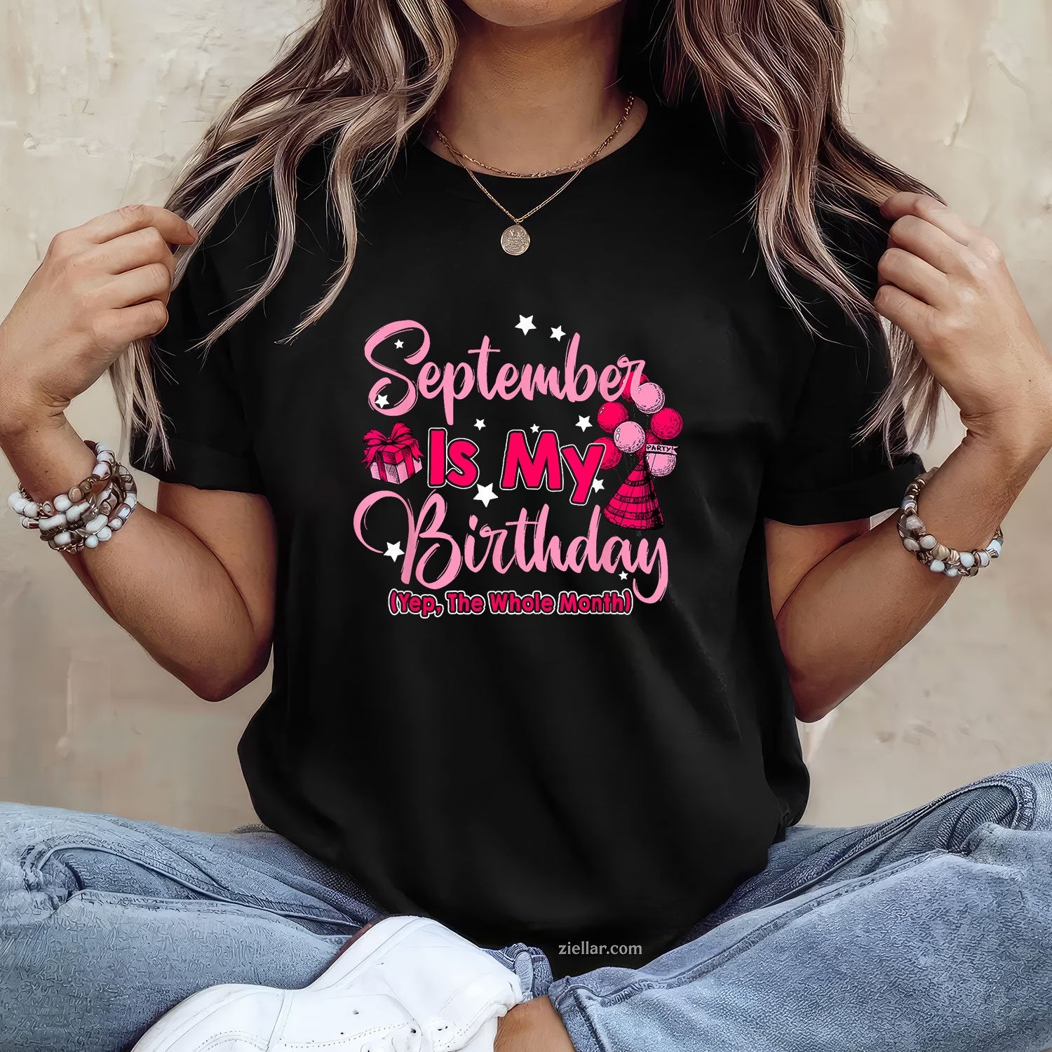 September Is My Birthday Month Tee and T-Shirt, Yes the Whole Month T-Shirt for Women Adults