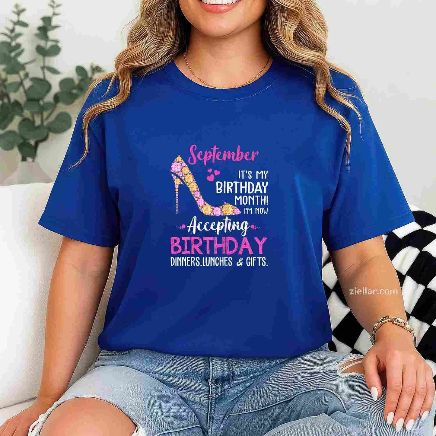 September It's my Birthday Month Tshirt Women Mom Wife Gifts T-Shirt Tee