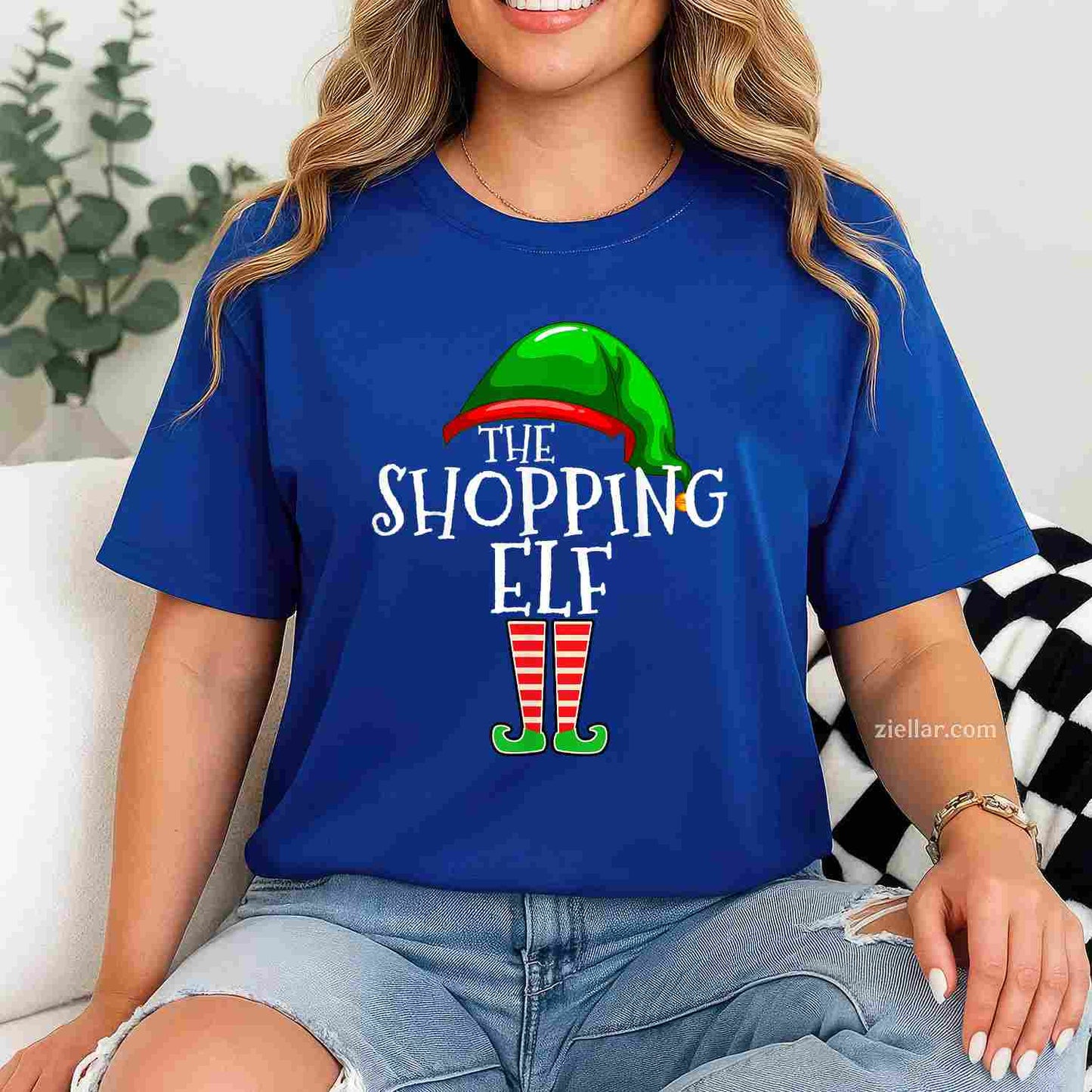 Shopping Elf Group Matching Family Christmas T-Shirt, A Funny Shopping Elf Family Christmas Tee