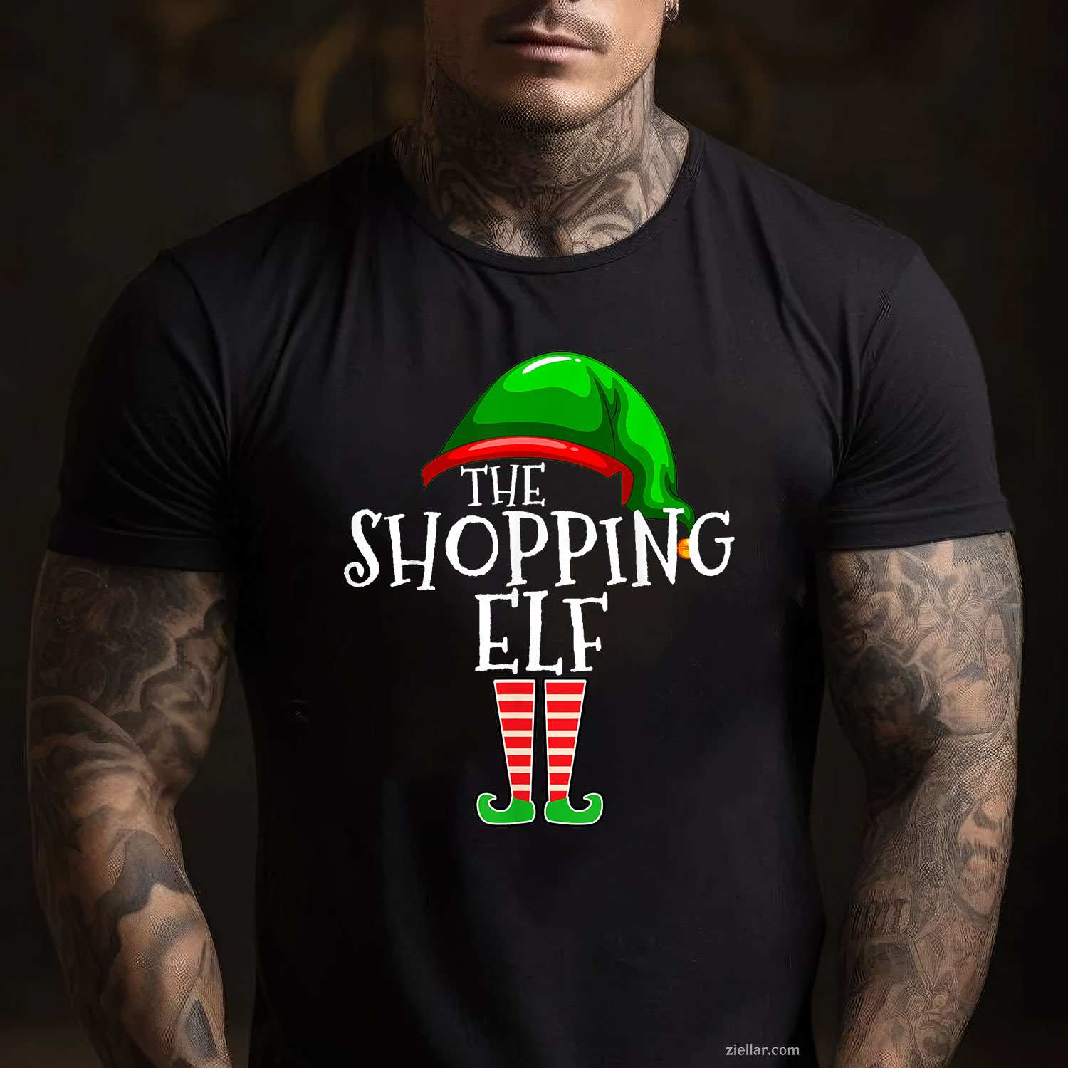 Shopping Elf Group Matching Family Christmas T-Shirt, A Funny Shopping Elf Family Christmas Tee