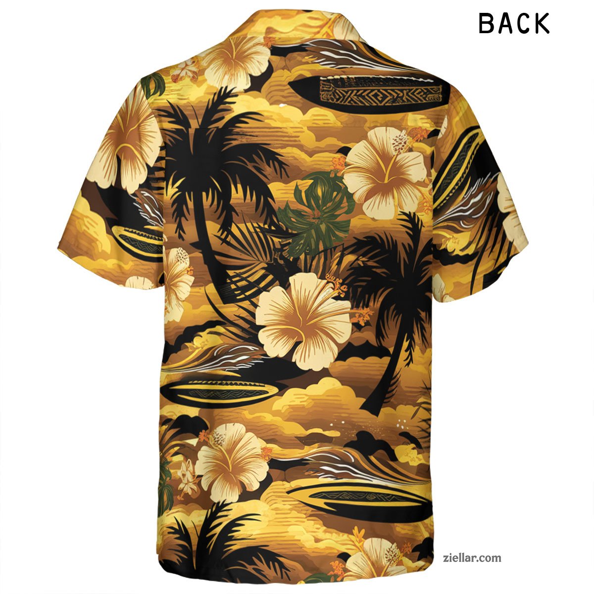 Short Sleeve Hawaiian Shirt and Tee, Beach Casual Button Down Shirt Men