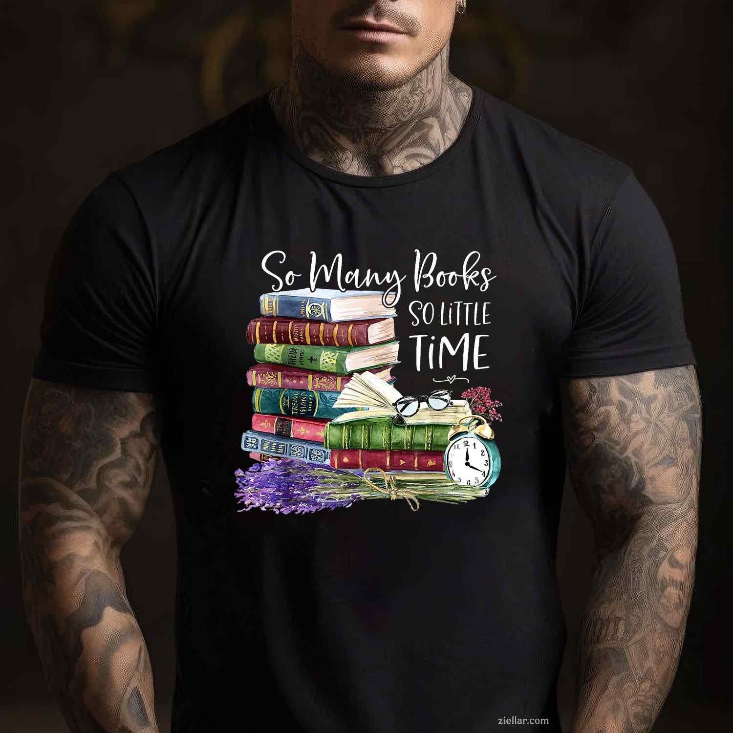 So Many Books Little Time Flower Funny Bookworms Book Lover T-Shirt