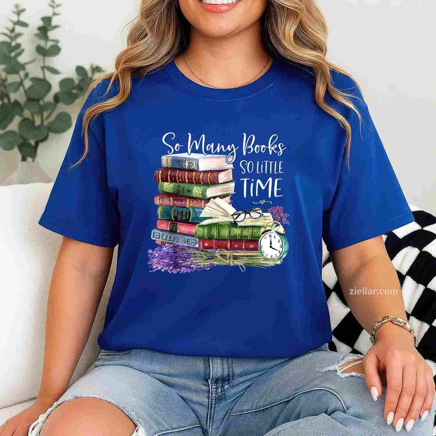 So Many Books Little Time Flower Funny Bookworms Book Lover T-Shirt