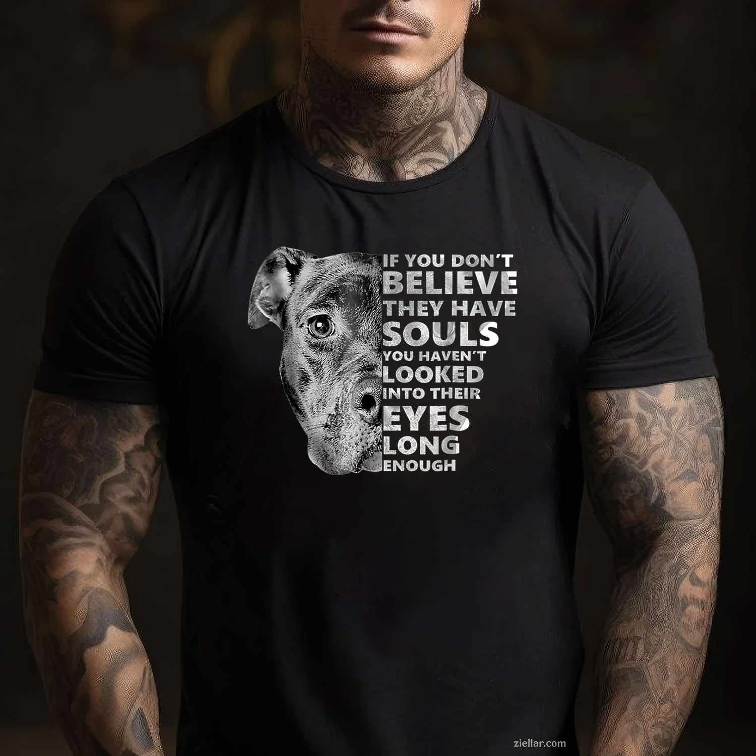 Soul Pitbull I Love Pitbull Dog Lover T-Shirt, Vintage Graphic Tee For Adults Unisex