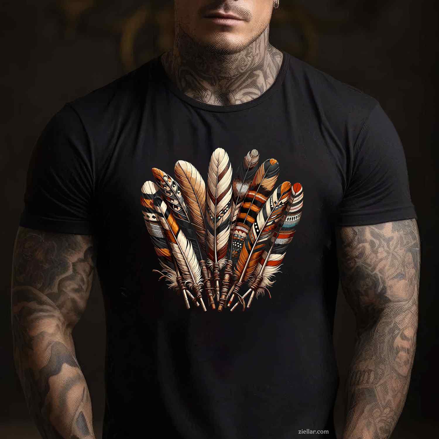 Southwest Native American Indian Feather T-Shirt And Tee For Adults