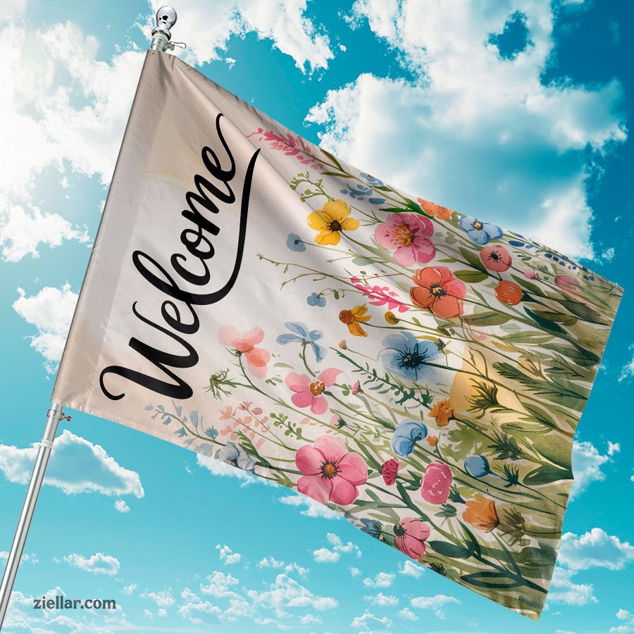 Spring Butterfly Garden Flag 12x18 Inch, Double Sided Floral Yard Decoration