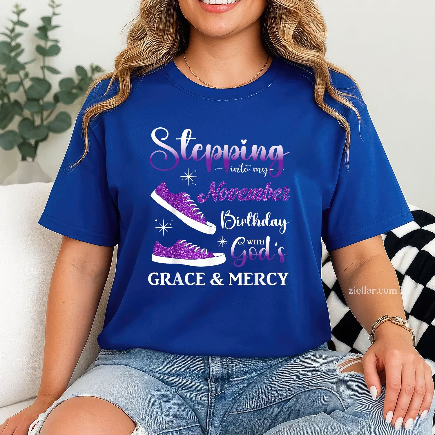 Stepping Into My November Birthday Tee and T-Shirt, Funny Women Girls Gift T-Shirt for Adults