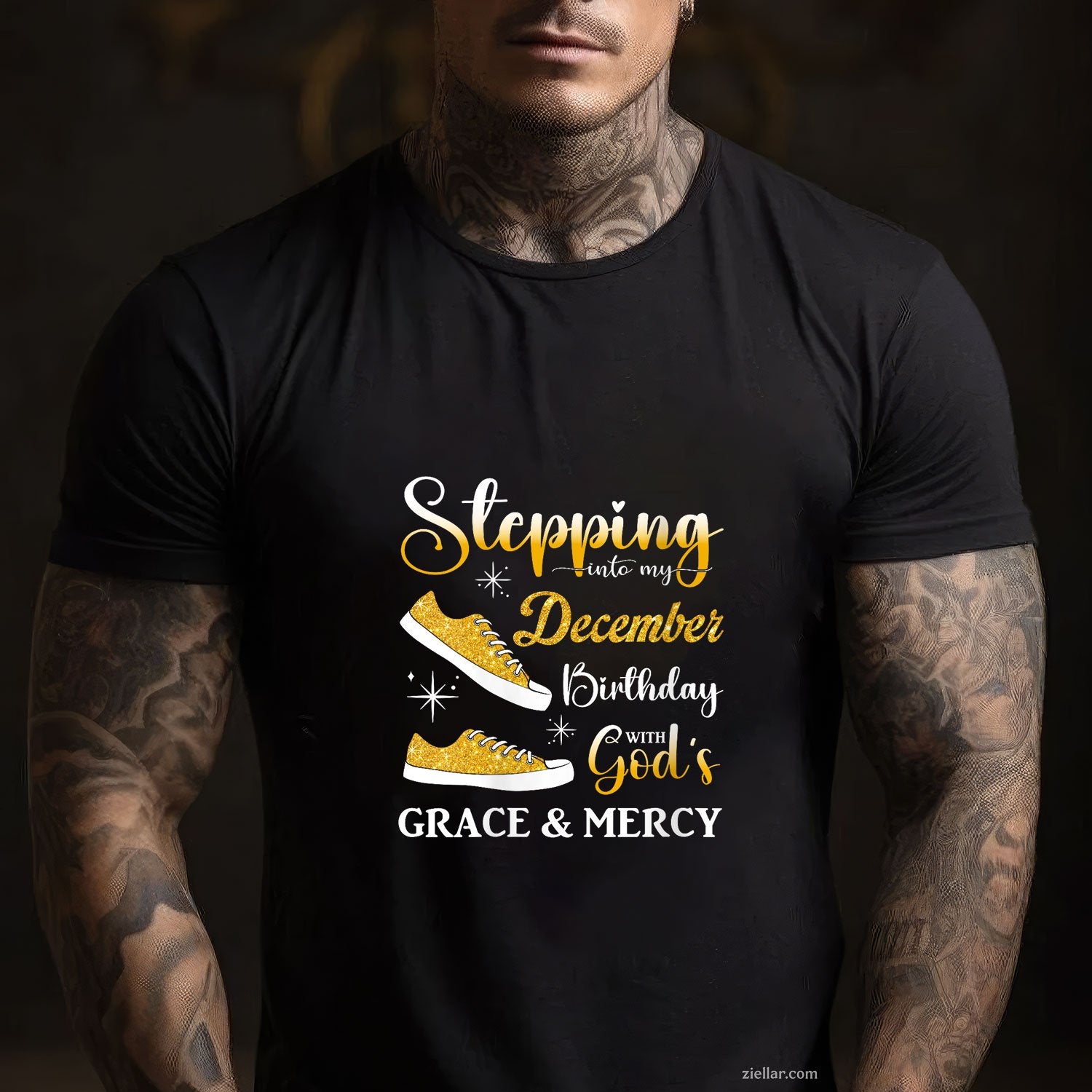 Stepping Into My December Birthday Tee and T-Shirt, Funny Women Girls Gift T-Shirt for Adults