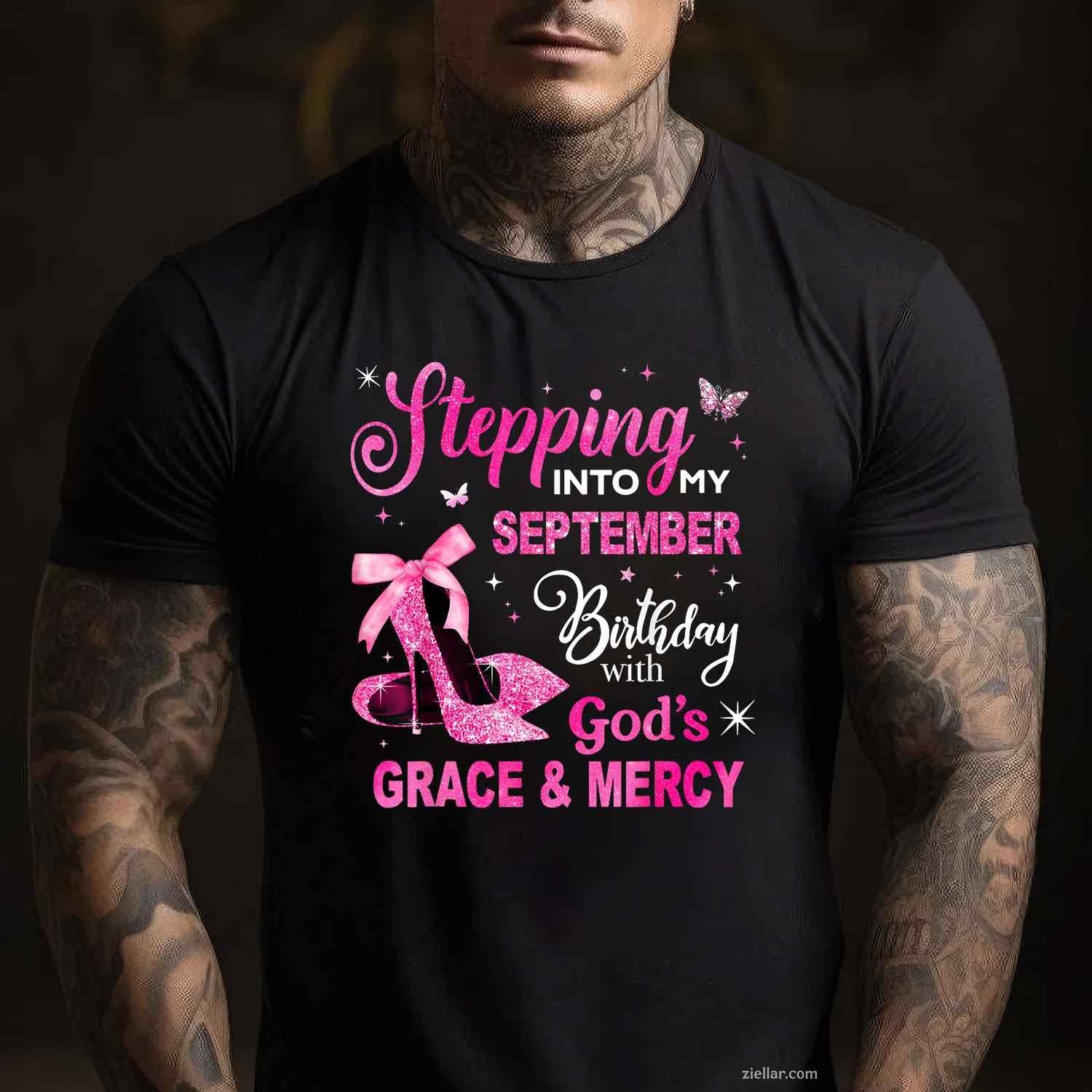 Stepping Into My September Birthday Queen Women Girl T-Shirt Tee