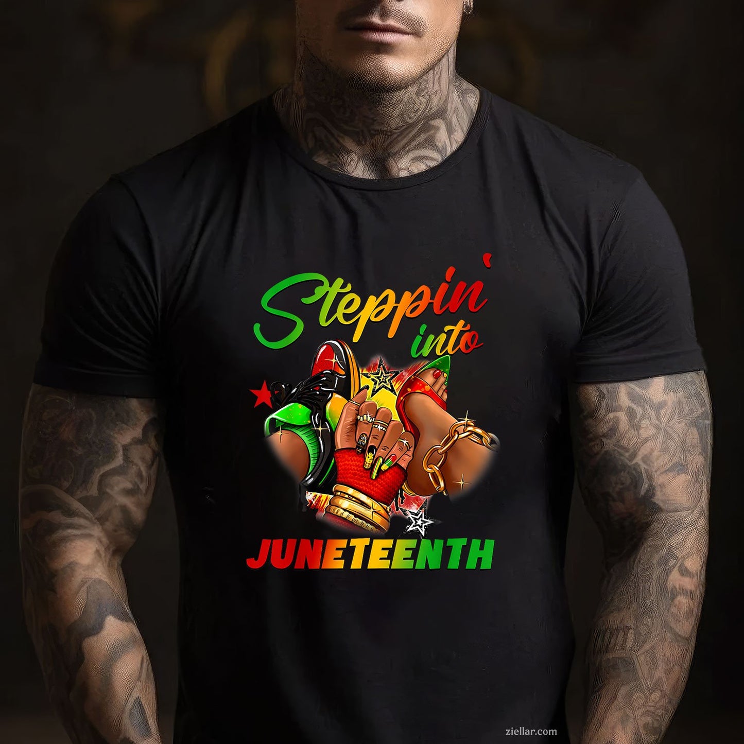 Stepping Into Juneteenth Afro Woman Black