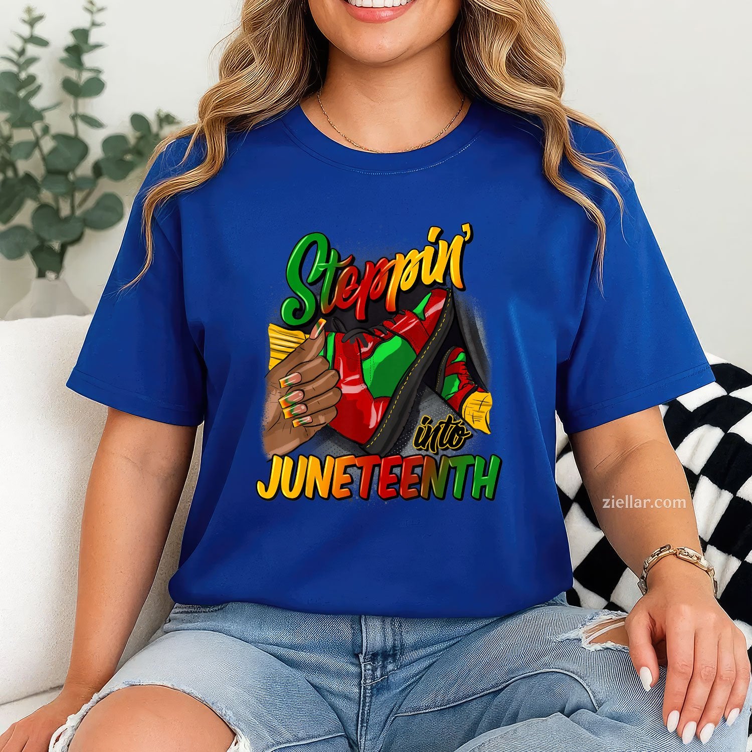 Stepping Into Juneteenth Remembering My Ancestors Girl Women Tee TShirt