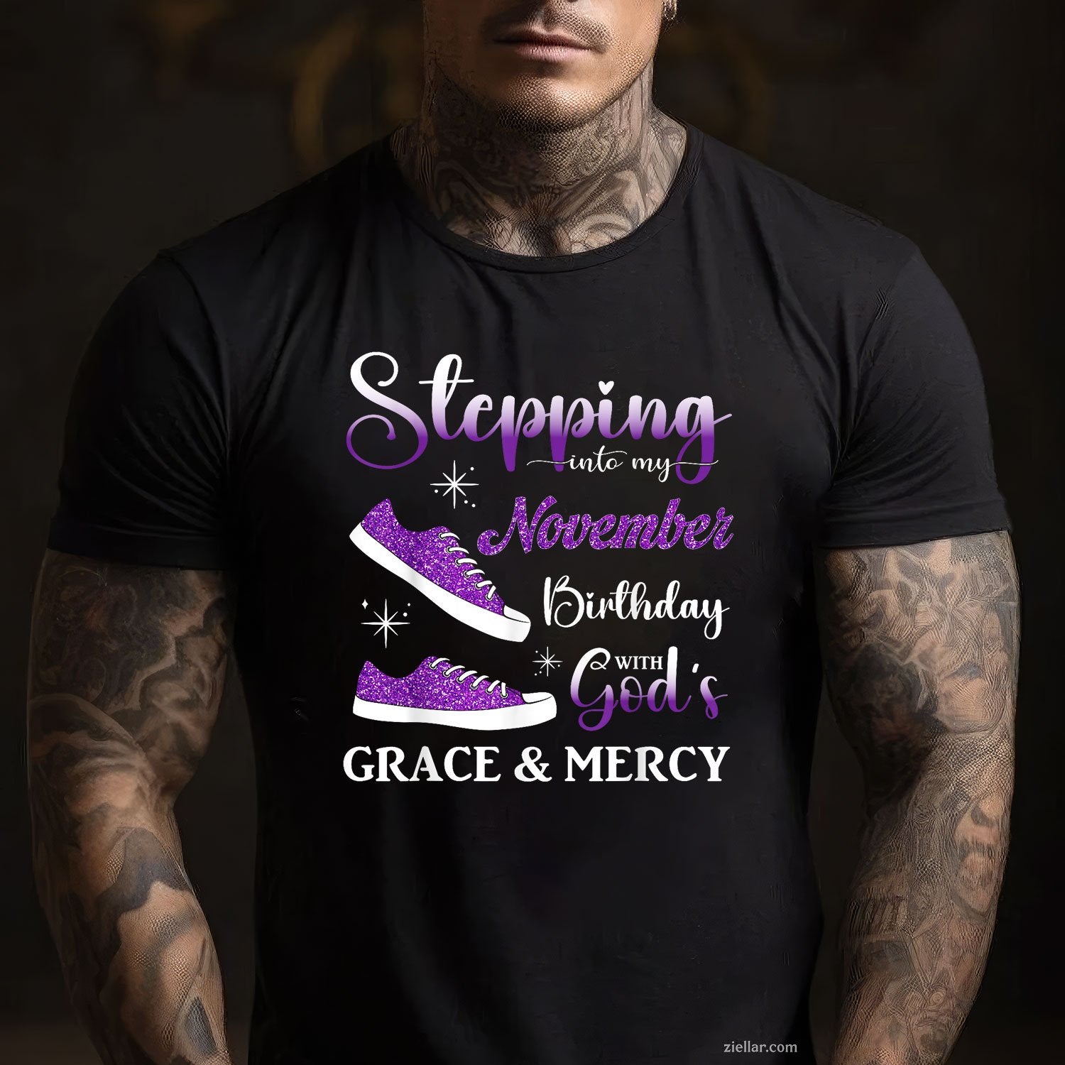 Stepping Into My November Birthday Tee and T-Shirt, Funny Women Girls Gift T-Shirt for Adults