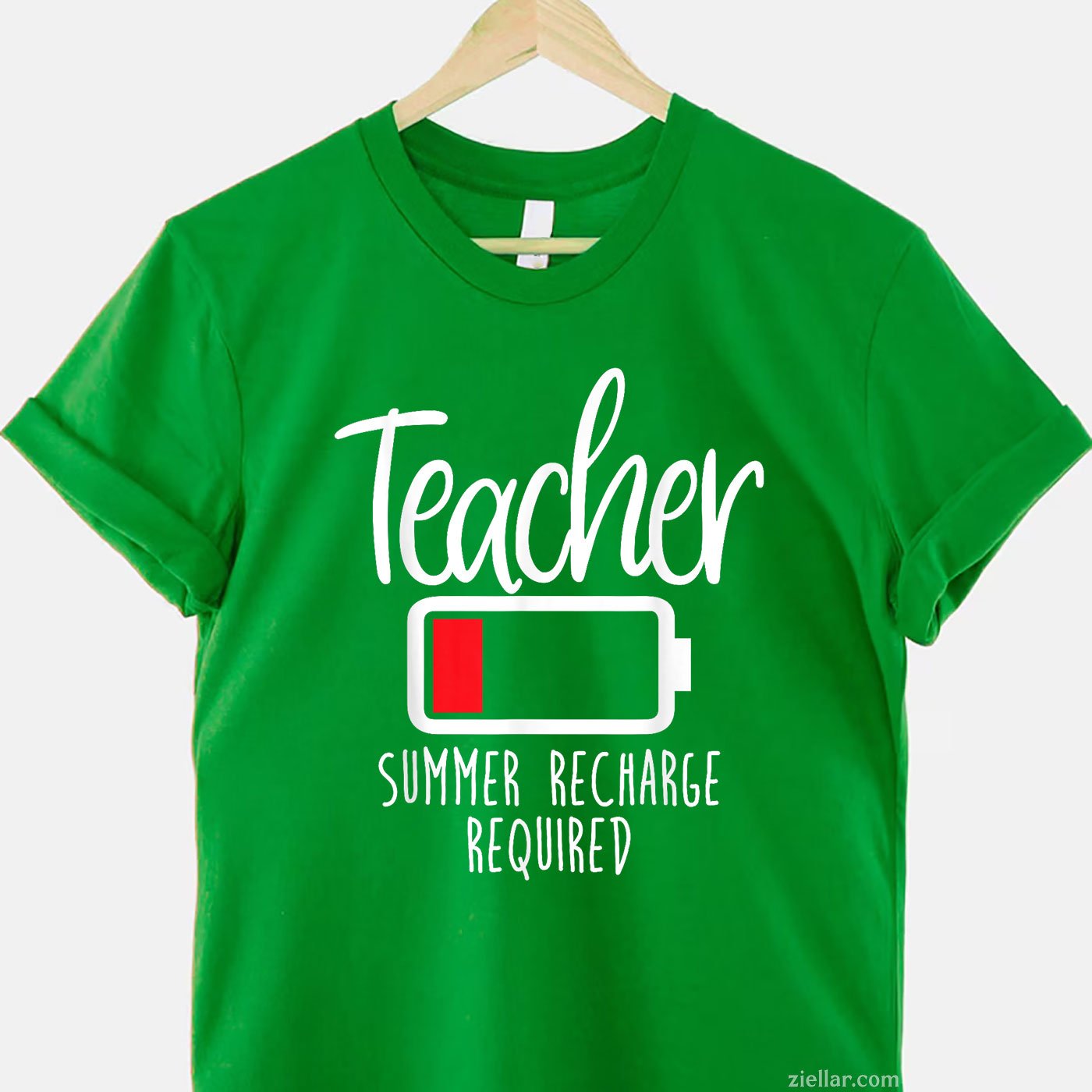 Summer Recharge Required Tee and T-Shirt, Funny Teacher Last Day of School T-Shirt for Women Adults