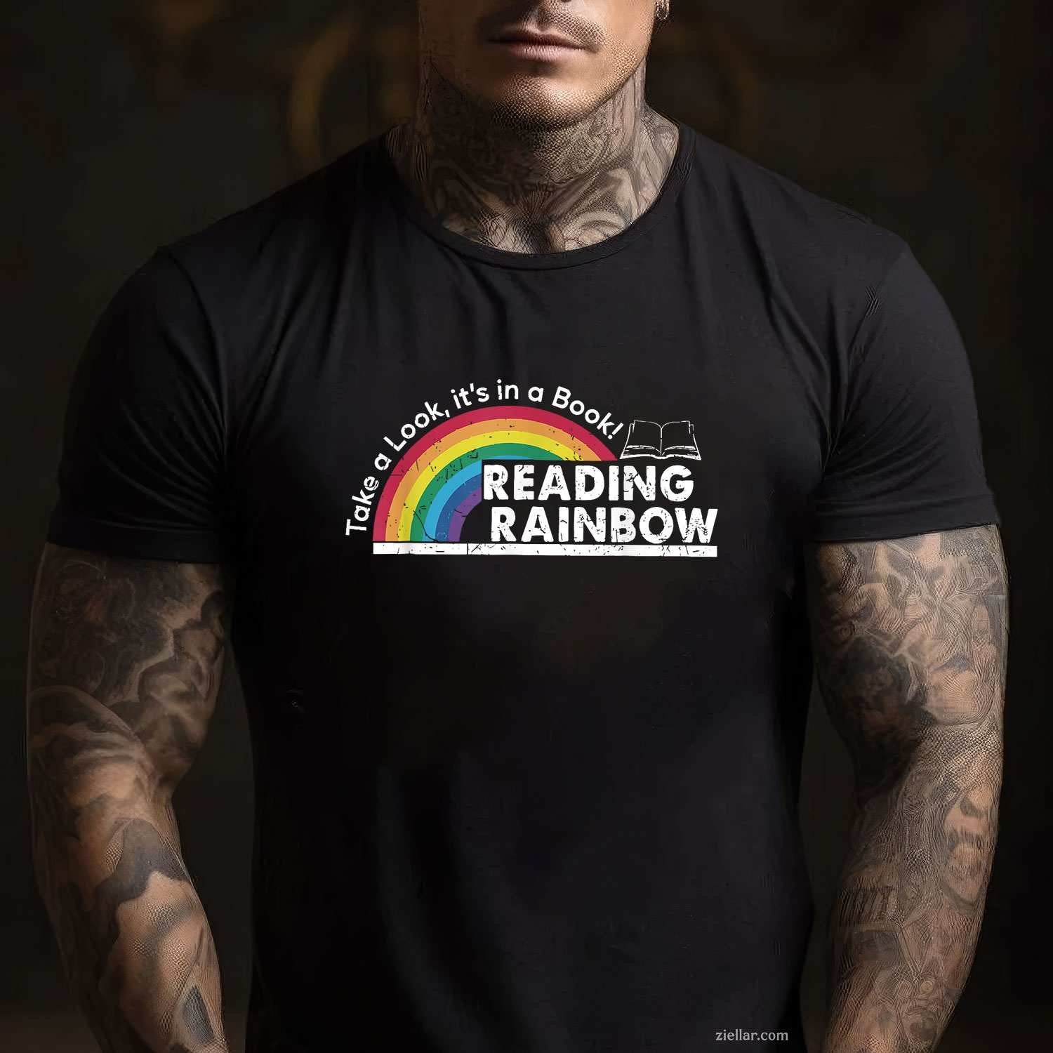 Take A Look It'S In A Book Retro Reading T-Shirt, Vintage Graphic Tee For Book Lovers Adults