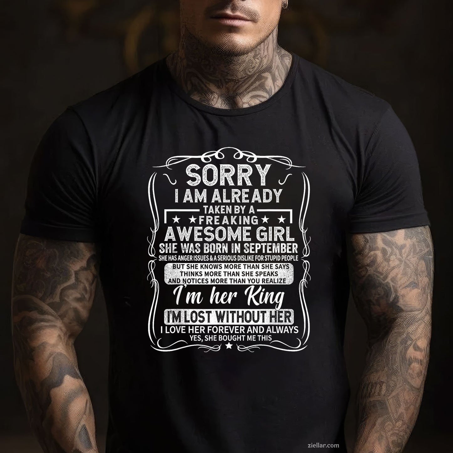 Taken by Awesome September Girl Tee and T-Shirt, Funny Birthday Shirt for Men Adults