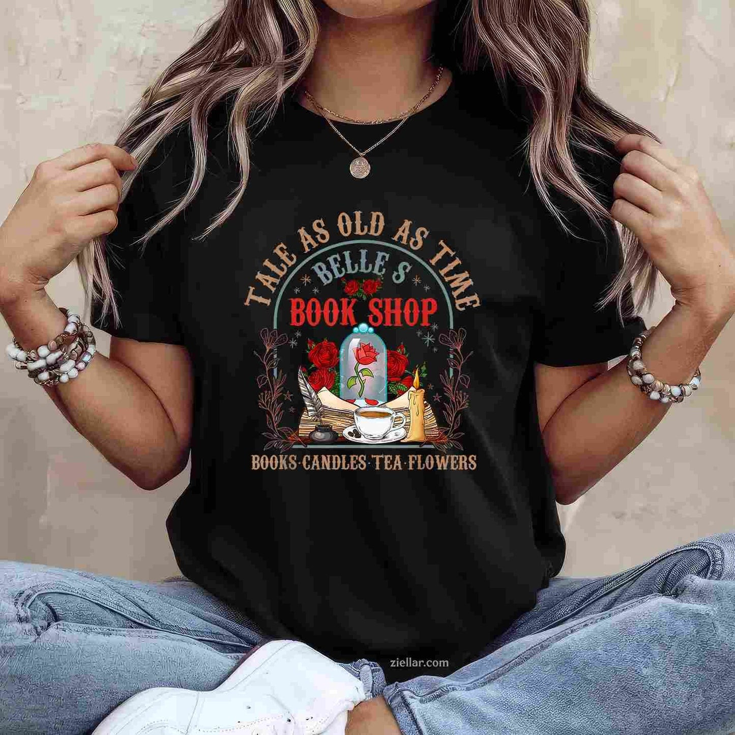 Tale As Old As Time Belle's Book Shop Book Coffee Book Lover T-Shirt