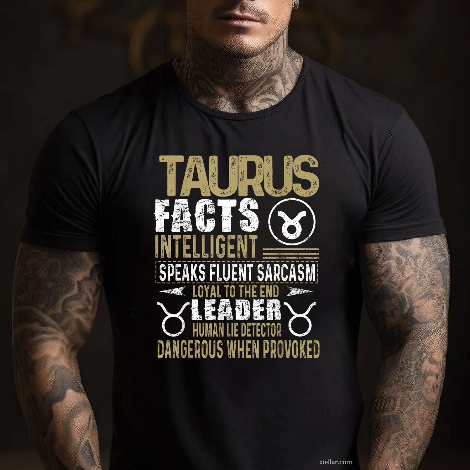 Taurus Zodiac Facts Tee and T-Shirt, April and May Birthday T-Shirt Gift for Adults