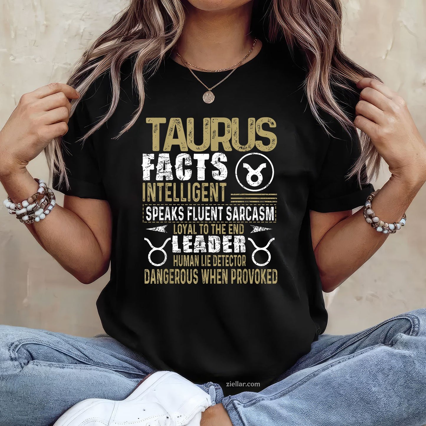 Taurus Zodiac Facts Tee and T-Shirt, April and May Birthday T-Shirt Gift for Adults