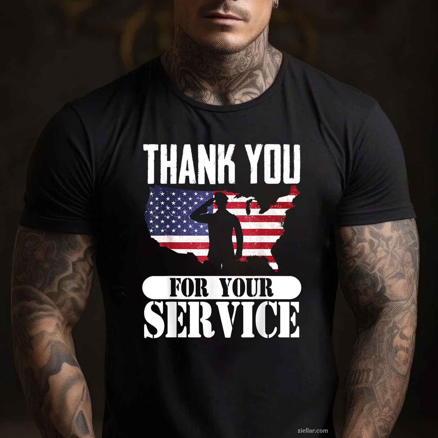 Thank You For Your Service Patriotic Veterans Day T-Shirt And Tee For Adults