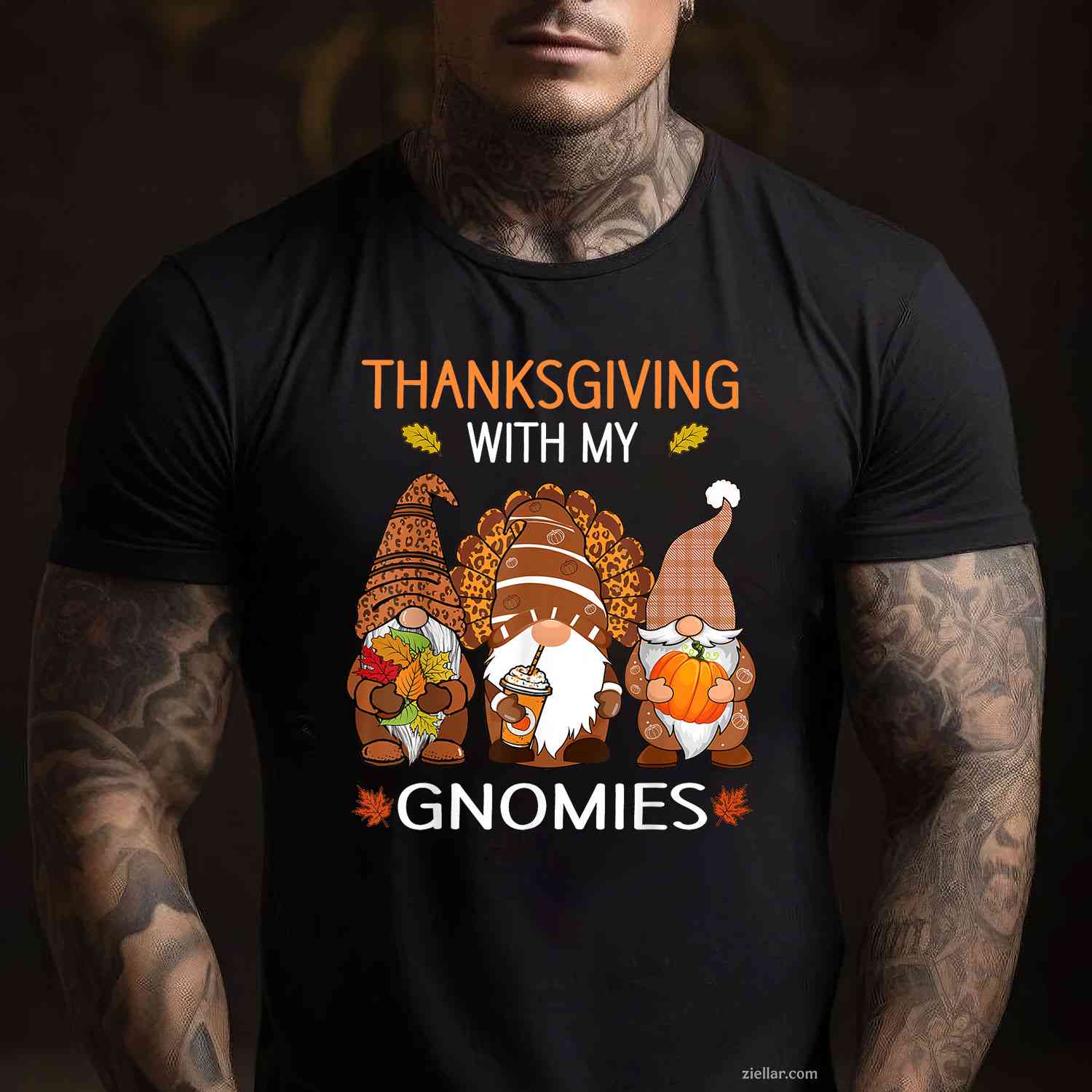 Thanksgiving Women Gnome Fall Leopard Turkey Men Girls Premium T-Shirt And Tee