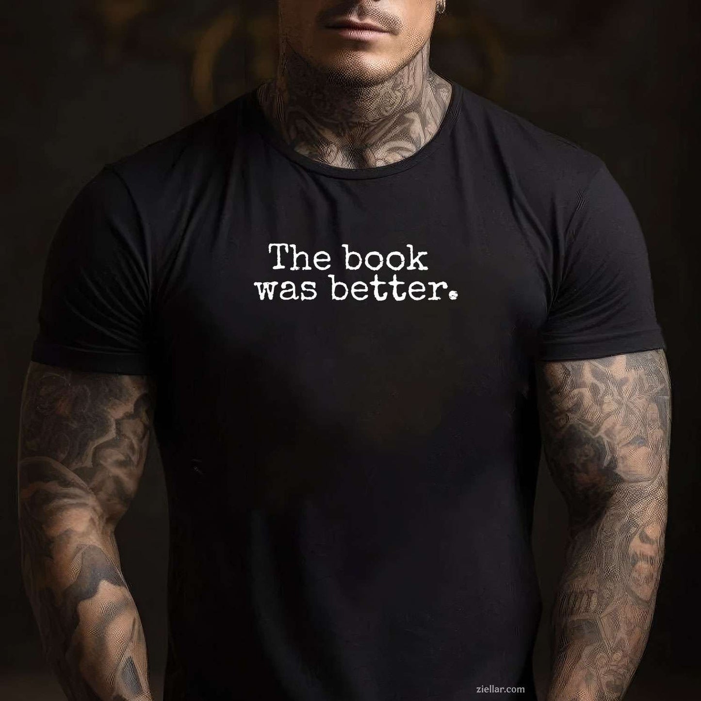 The Book Was Better Typewriter Style Book Lover Gift T-Shirt