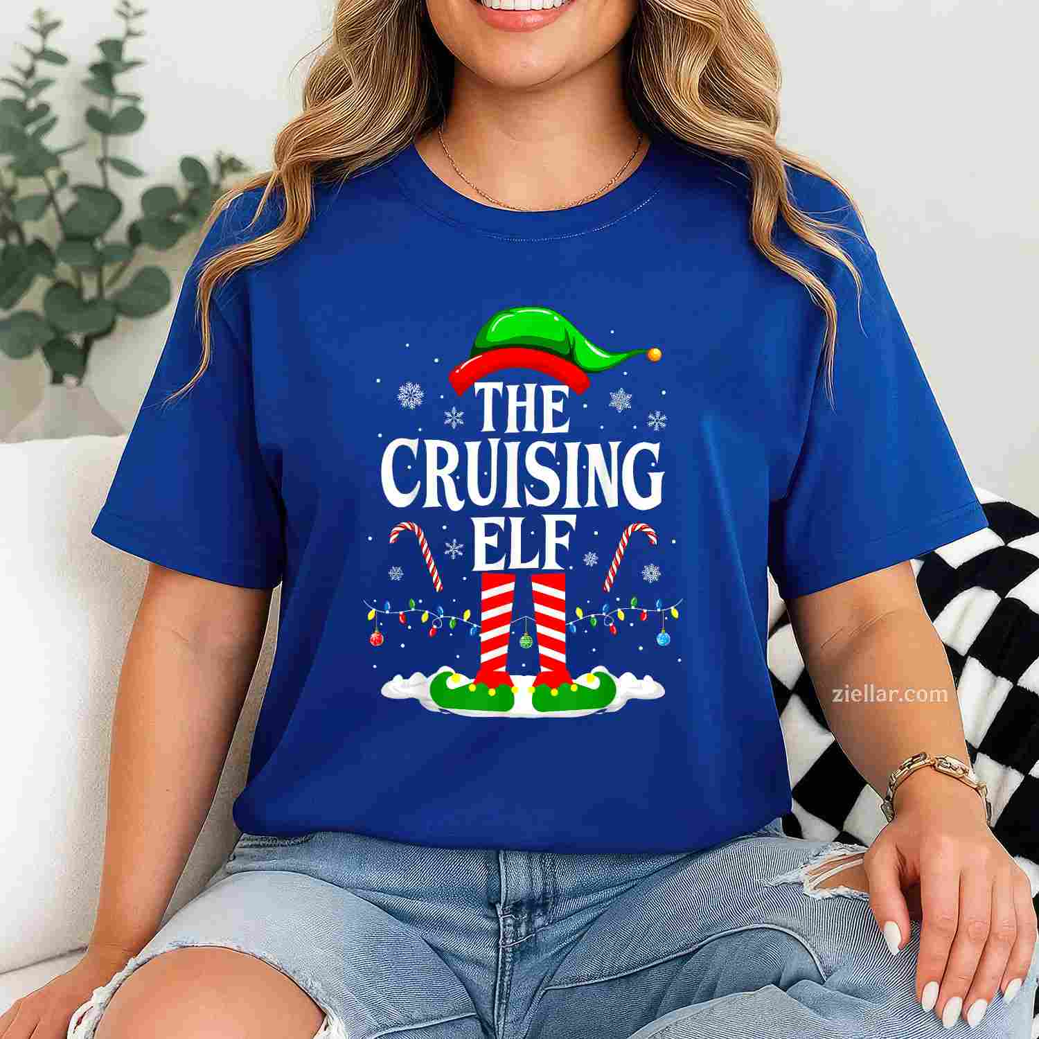 The Cruising Elf Xmas Funny Matching Family Cruise Christmas T-Shirt, A The Cruising Elf Family Christmas Tee