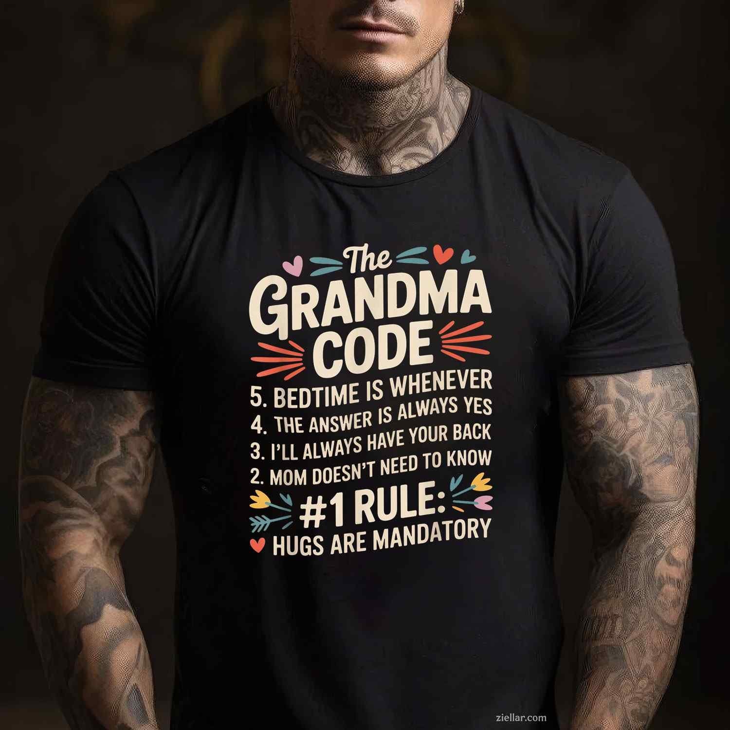 The Grandma Code Funny Mother’s Day Design for Grandparents T-Shirt Tee for Men Women Adults Unisex