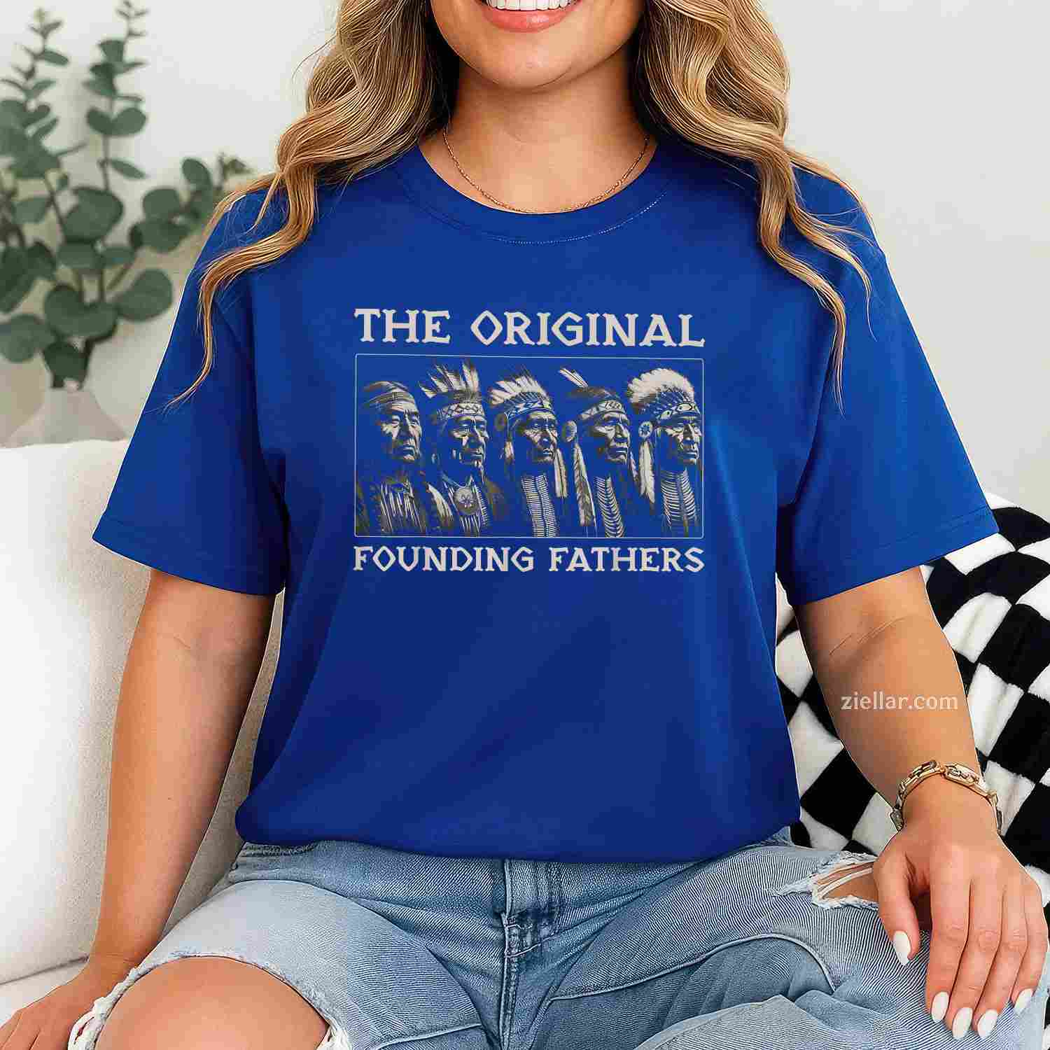 The Original Founding Fathers, A Vintage Native American Indian T-Shirt And Tee For Adults