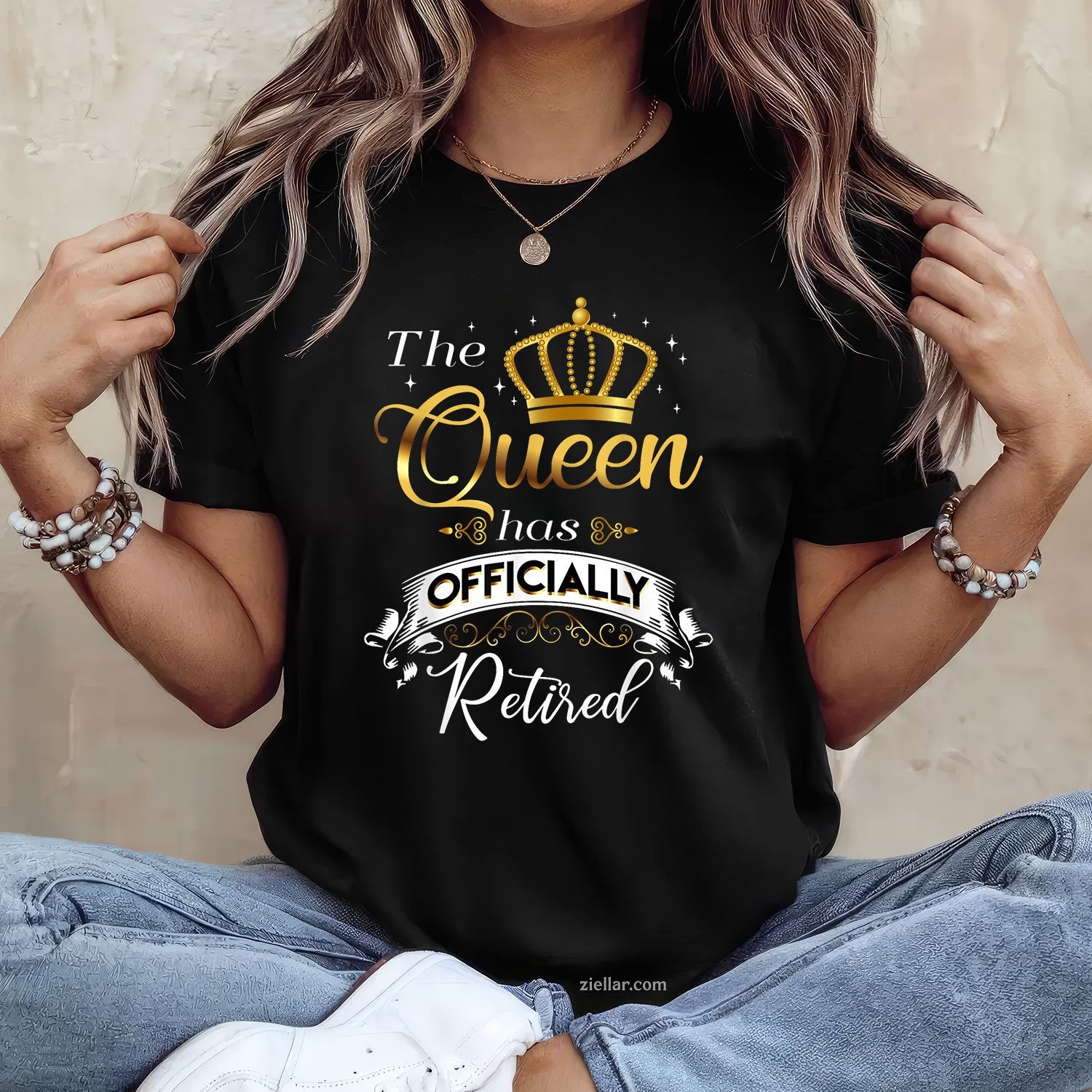 The Queen Has Officially Retired Tee and T-Shirt, Funny Retirement T-Shirt Gift for Women Adults