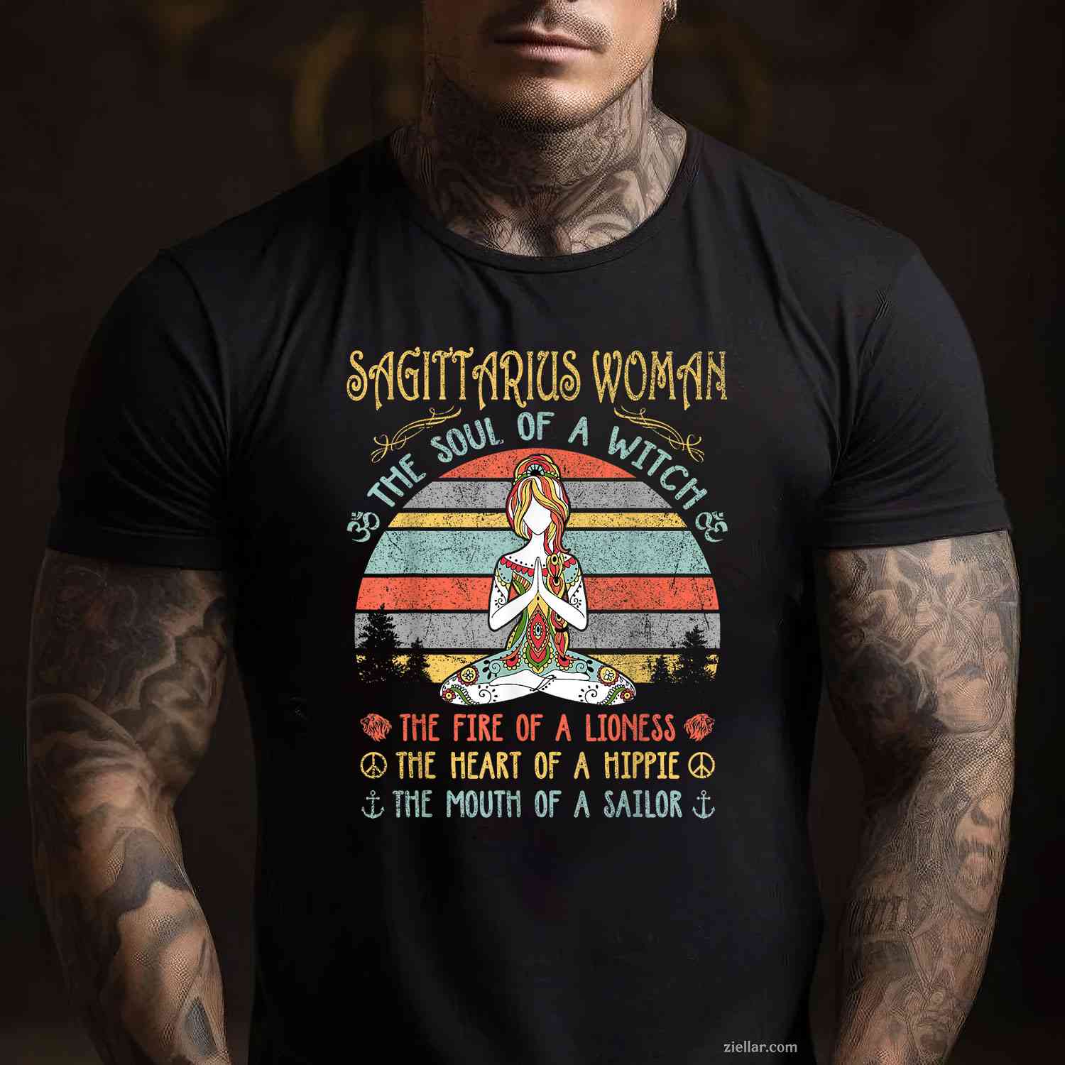 The Soul Of A Witch Vintage Birthday T-Shirt_ Retro Style Birthday Gift Tee For Men And Women