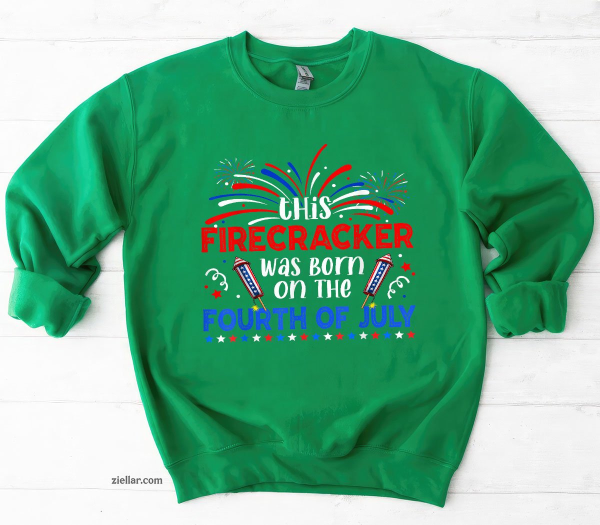 This Firecracker Was Born On The 4th Of July Firework B-day Sweatshirt