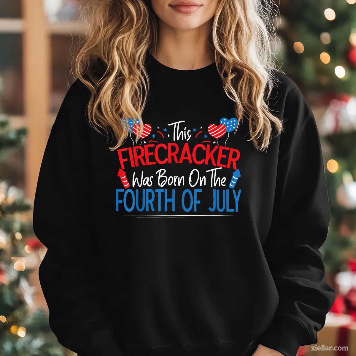 This Firecracker Was Born On The Fourth Of July Birthday Sweatshirt
