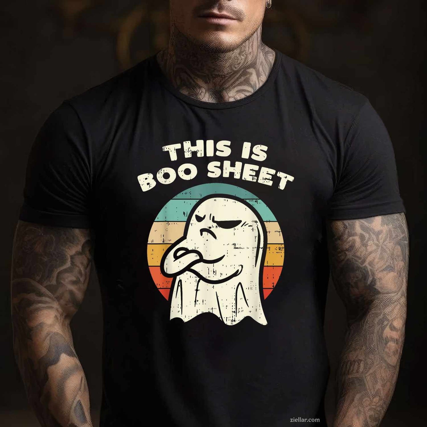 This Is Boo Sheet Ghost Retro Halloween Costume Men Women Tee, Halloween T-Shirt for Men Women Adults Unisex, Classic Fit Unisex Design, Everyday Wear Essential