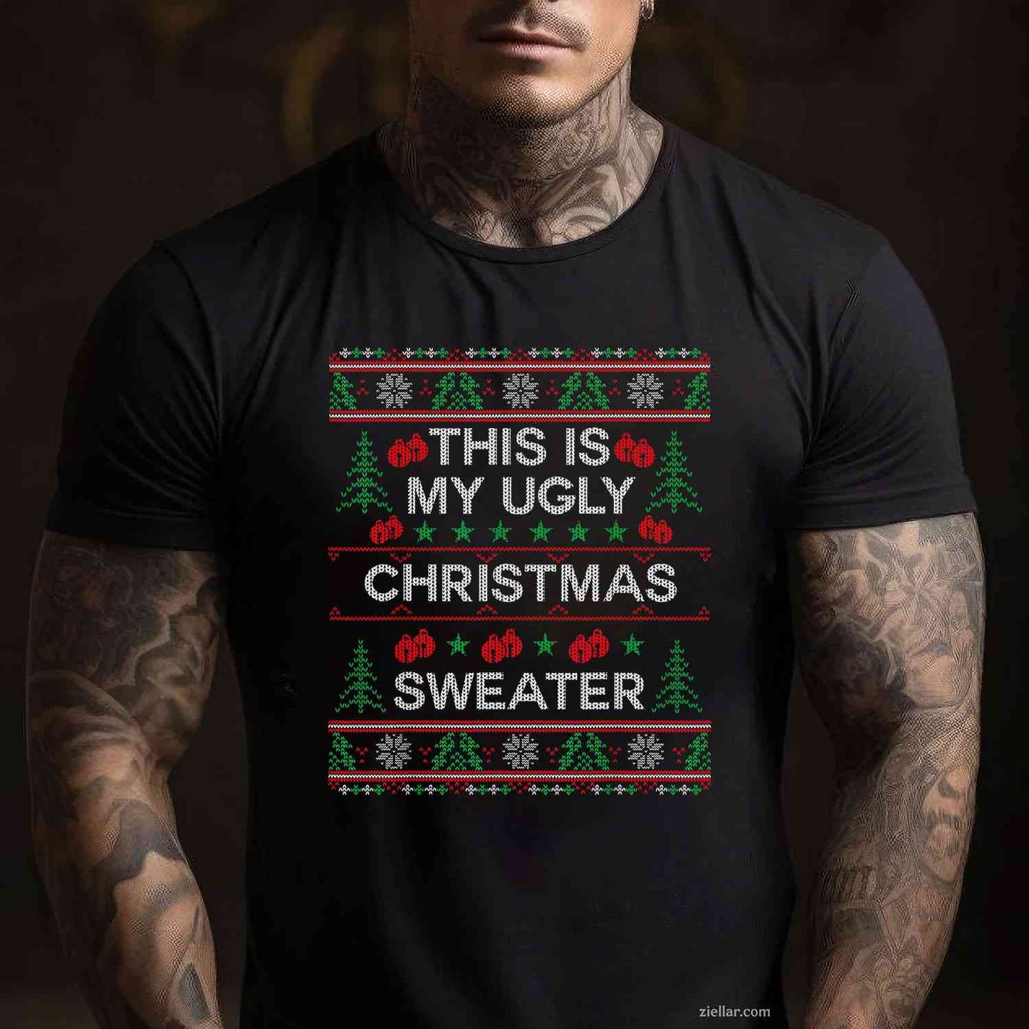 This Is My Ugly Christmas Sweater Funny Christmas T-Shirt_ Humorous Holiday Party Tee For All