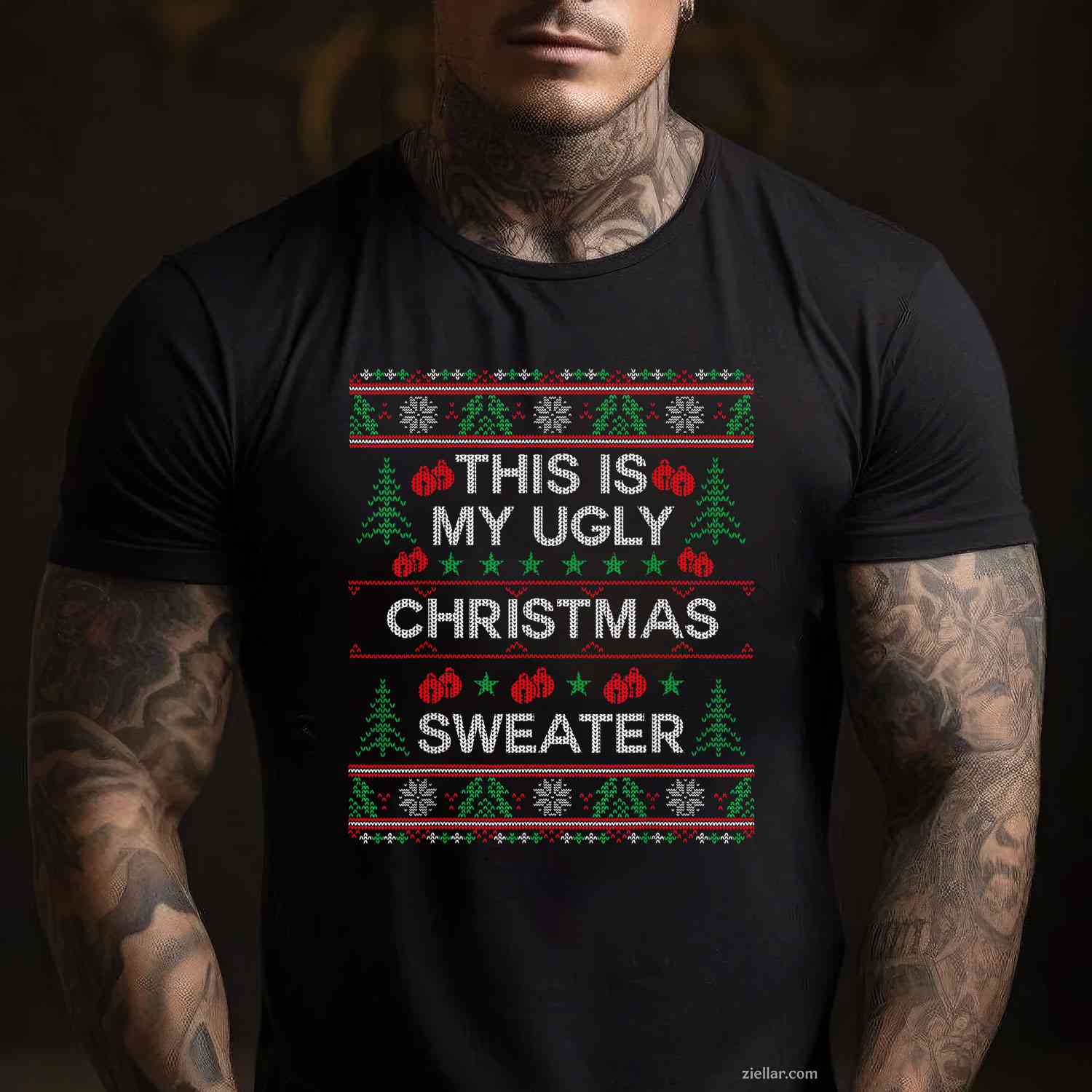 This Is My Ugly Christmas Sweater Funny Christmas T-Shirt_ Humorous Holiday Party Tee For All
