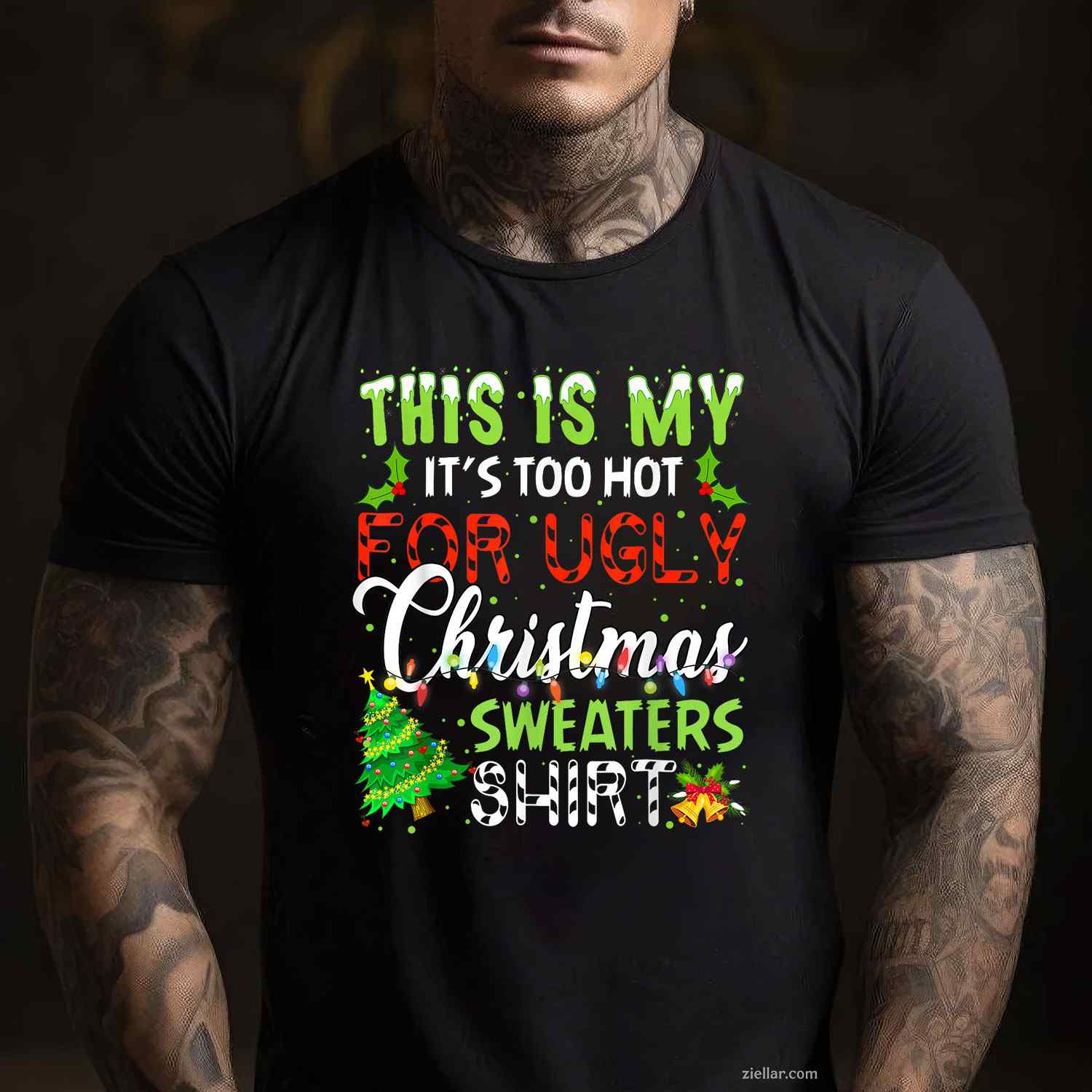 This Is My It'S Too Hot For Ugly Christmas Sweaters Holiday T-Shirt_ Funny Holiday Party Gag Gift Tee