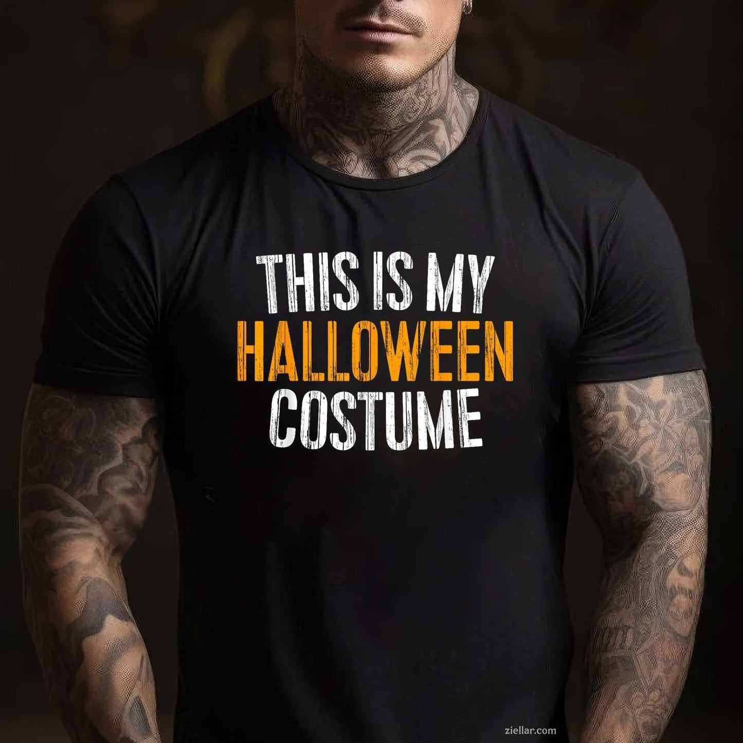 This Is My Halloween Costume Tee, Halloween T-Shirt for Men Women Adults Unisex, Vintage Retro Graphic, Funny Novelty Gift