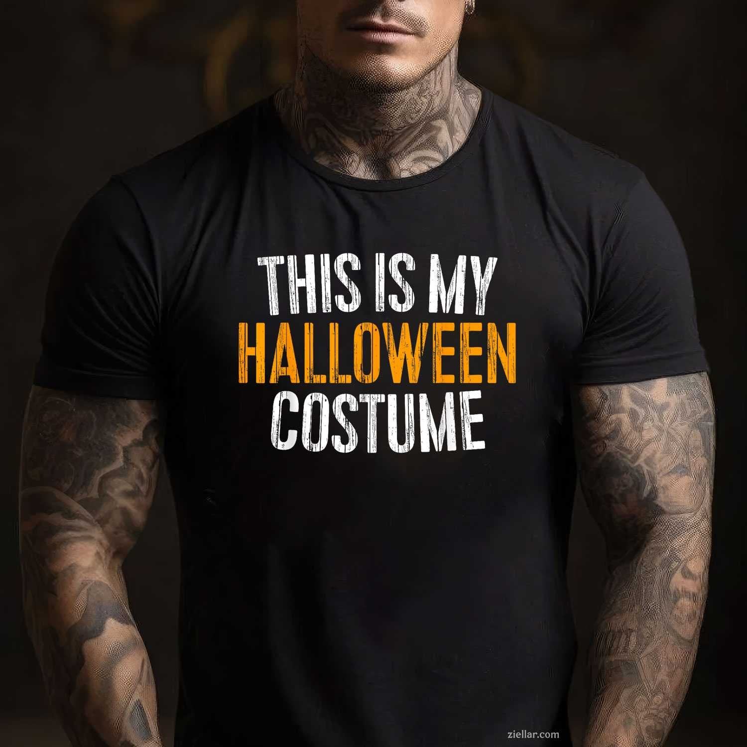 This Is My Halloween Costume Tee, Halloween T-Shirt for Men Women Adults Unisex, Vintage Retro Graphic, Funny Novelty Gift