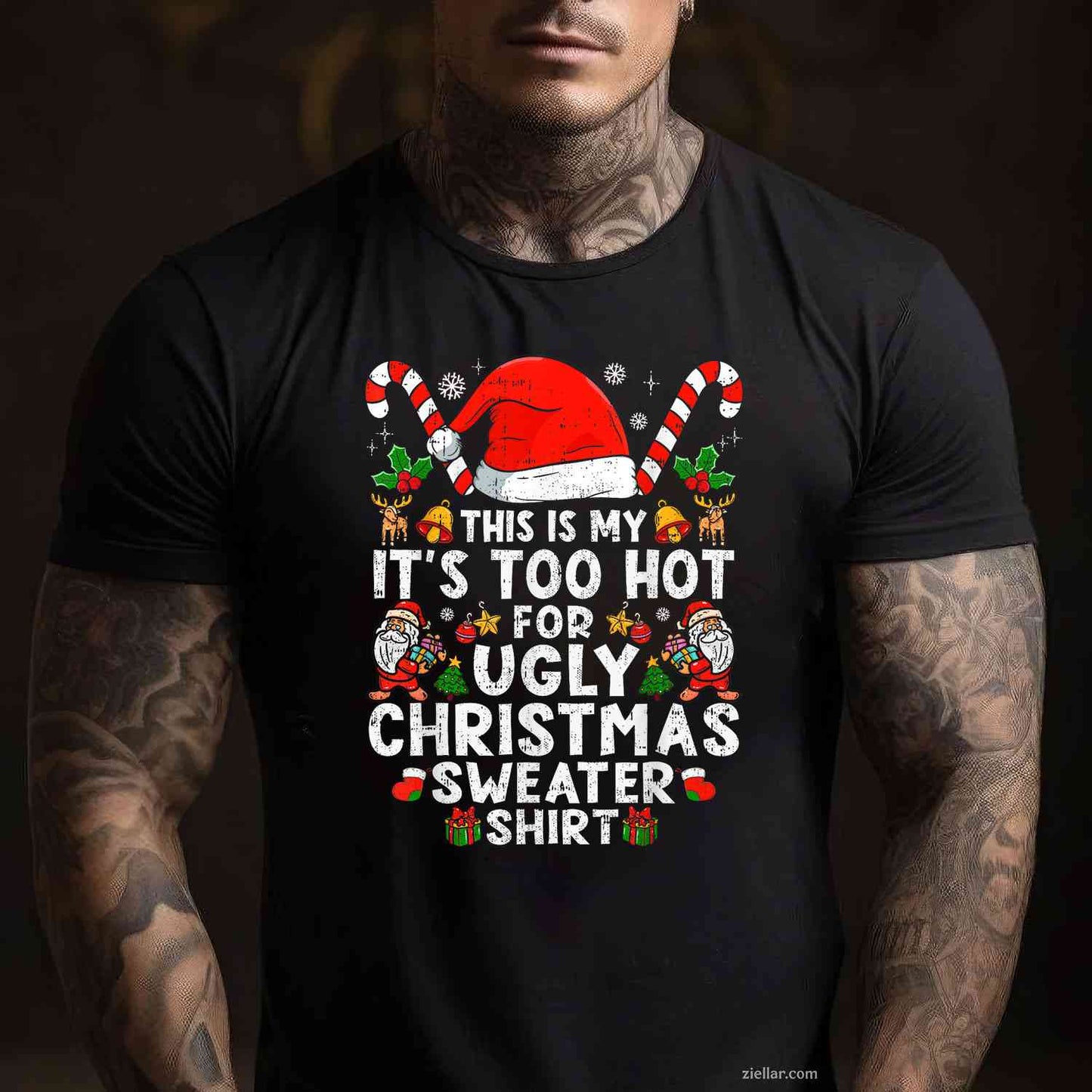 This Is My It'S Too Hot For Ugly Christmas Sweaters T-Shirt_ Funny Holiday Party Gag Gift Tee