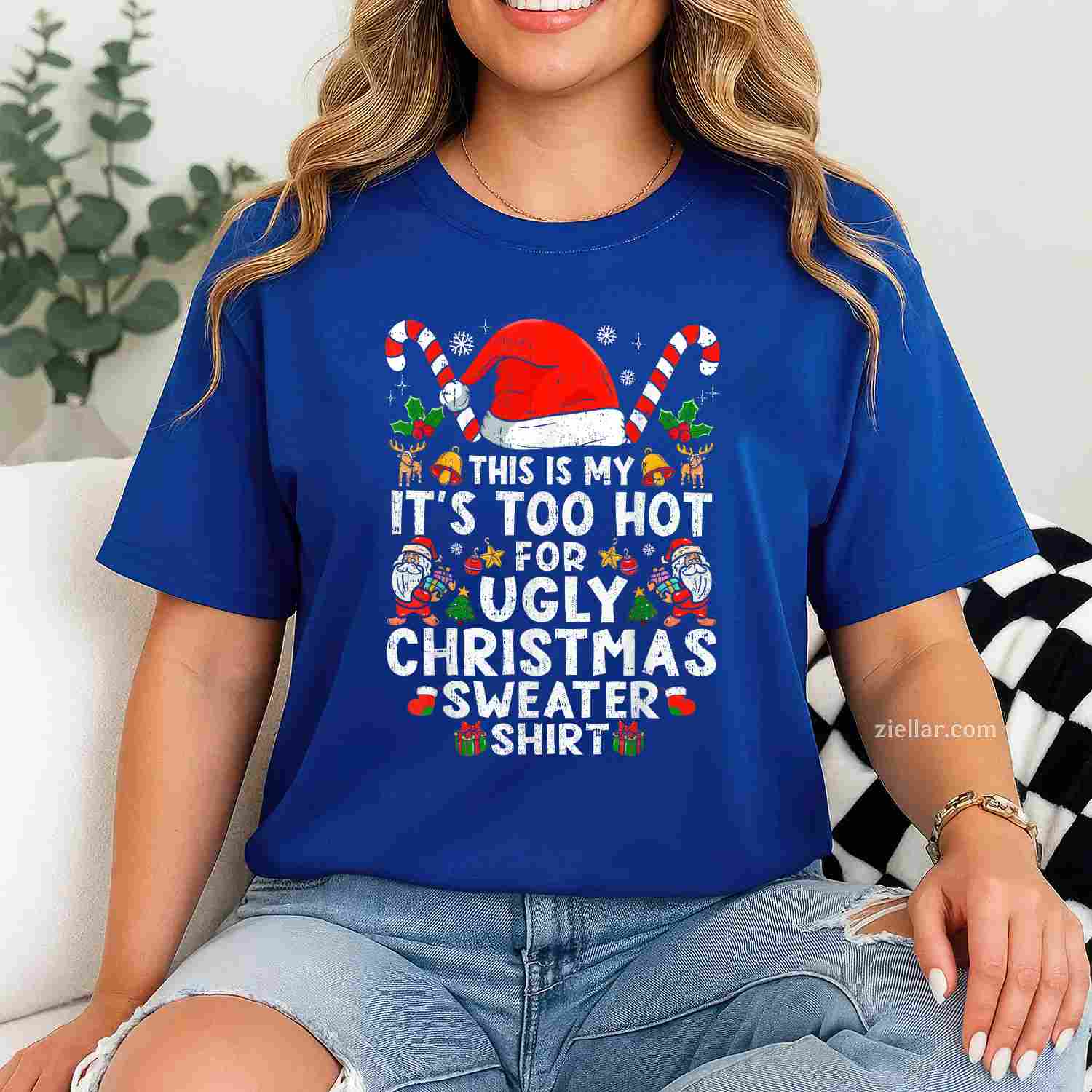 This Is My It'S Too Hot For Ugly Christmas Sweaters T-Shirt_ Funny Holiday Party Gag Gift Tee