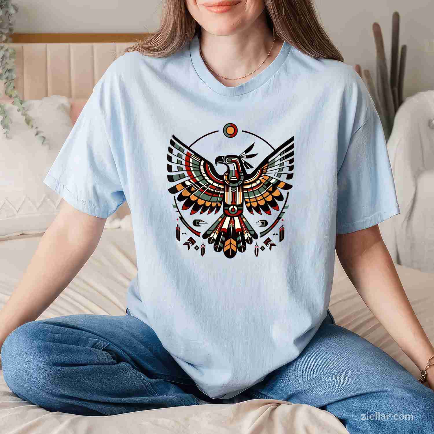 Thunderbird Native American Tribal Art, A Premium T-Shirt And Tee For Adults