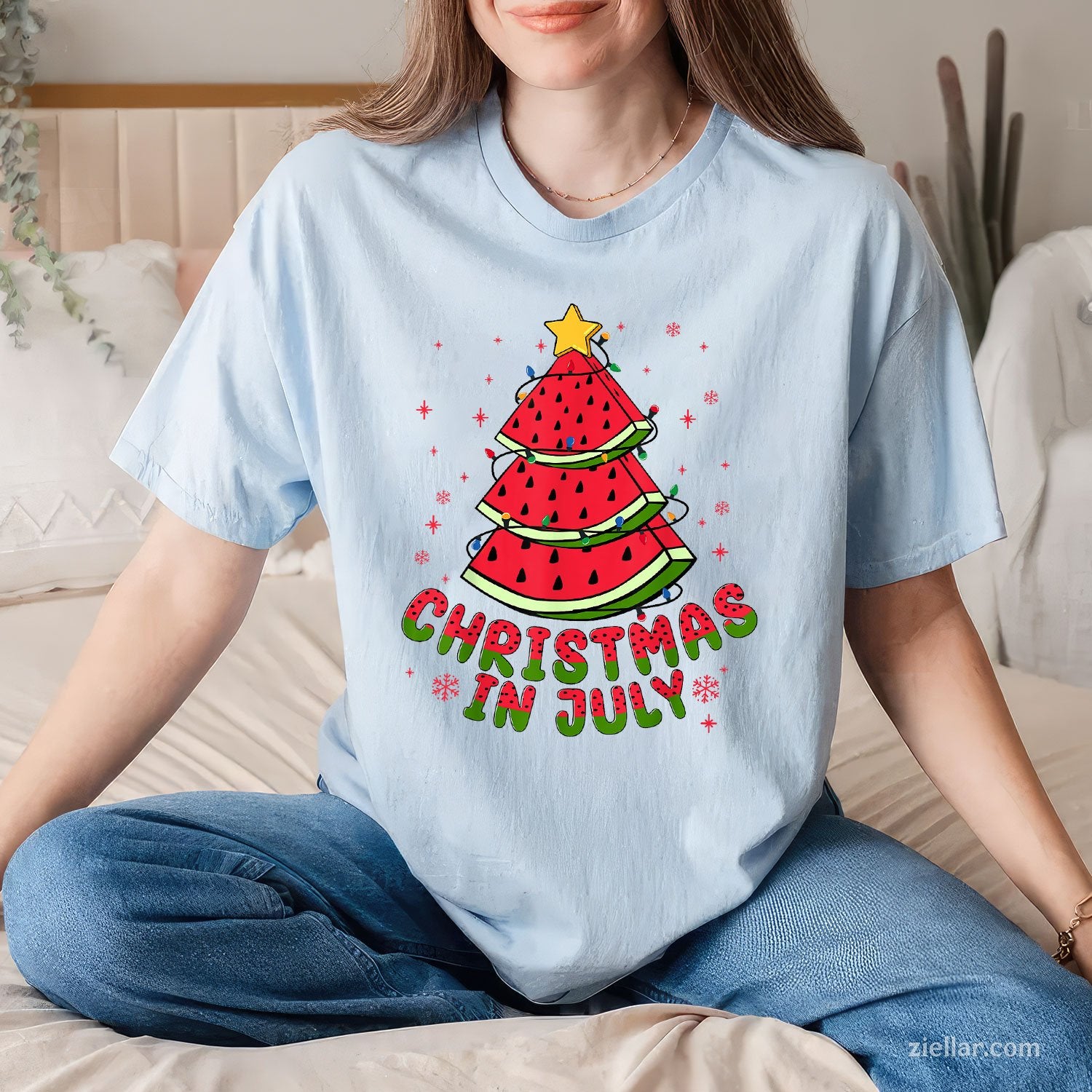 Tree July Beach In Watermelon Christmas