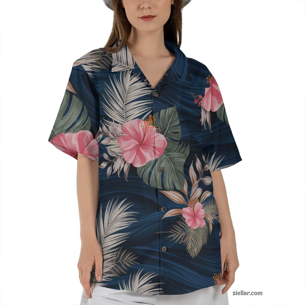 Tropical Floral Paradise Hawaiian Shirt and Tee, Realistic Aloha Beachwear
