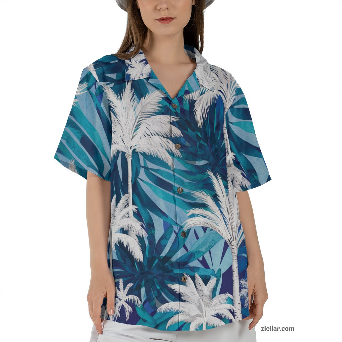 Tropical Palm Tree Hawaiian Shirt Tee, Vacation Beach Gift for Unisex