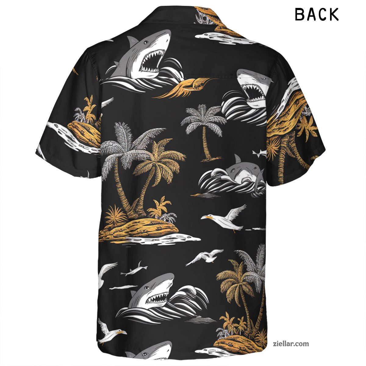 Tropical Shark Hawaiian Shirt and Tee, Stylish Beach Party Outfit Gift